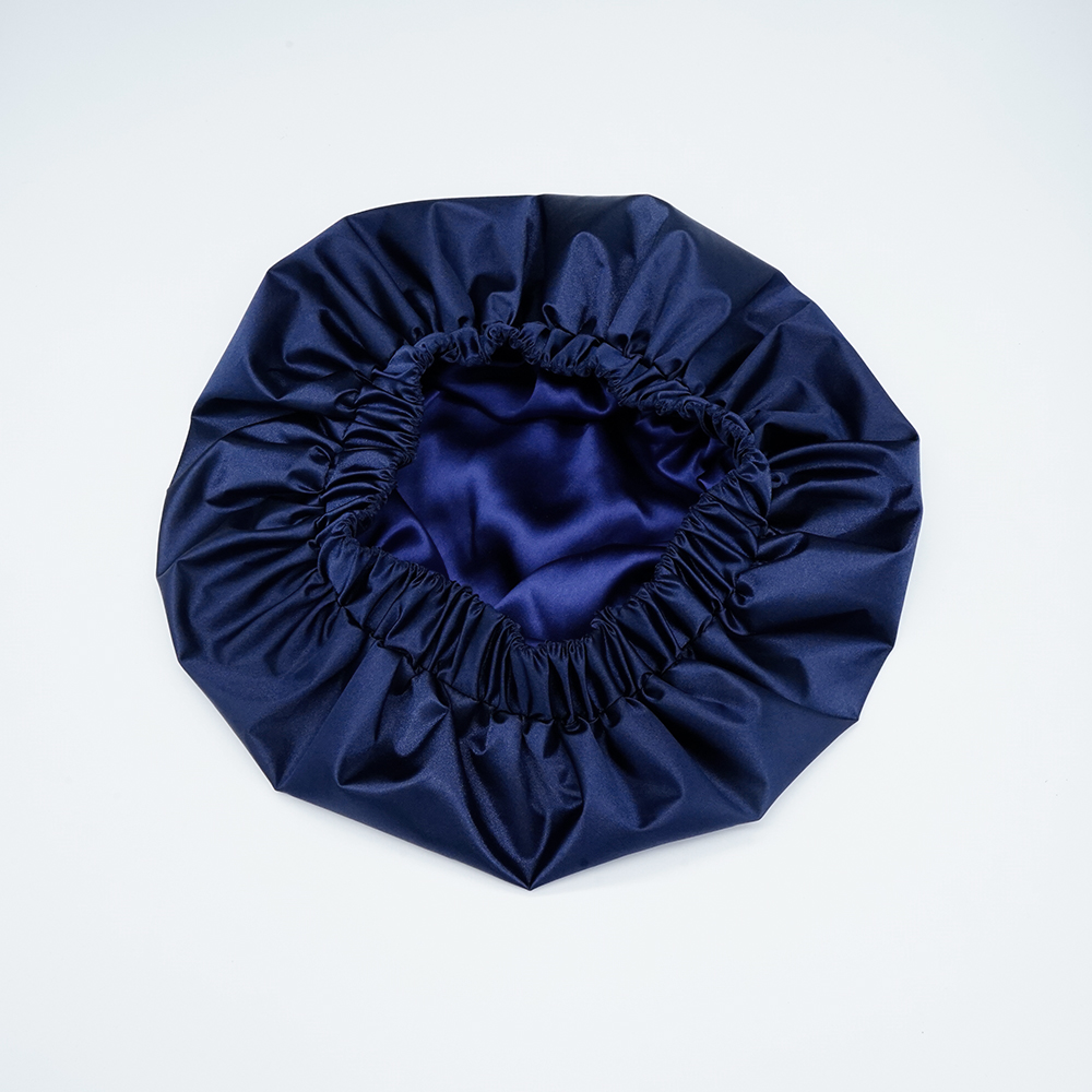 High quality Cheaper price women solid color one side silk one side satin silk bonnet for sleep waterproof shower Cap