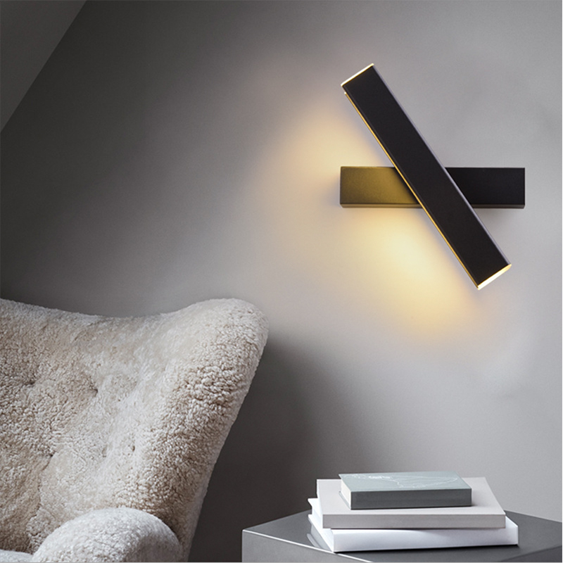 COYOLED Creative led bedside lamp Simple modern bedroom corridor aisle wall bedroom bedside rotating wall lamp