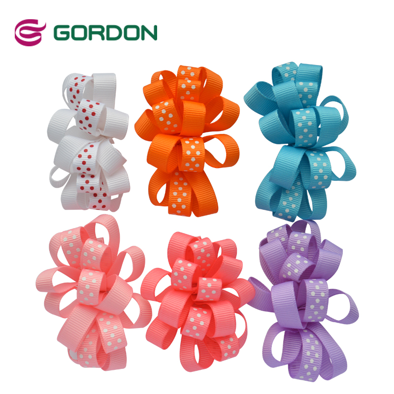 3 дюйма grosgrain лента для волос бант с зажимом