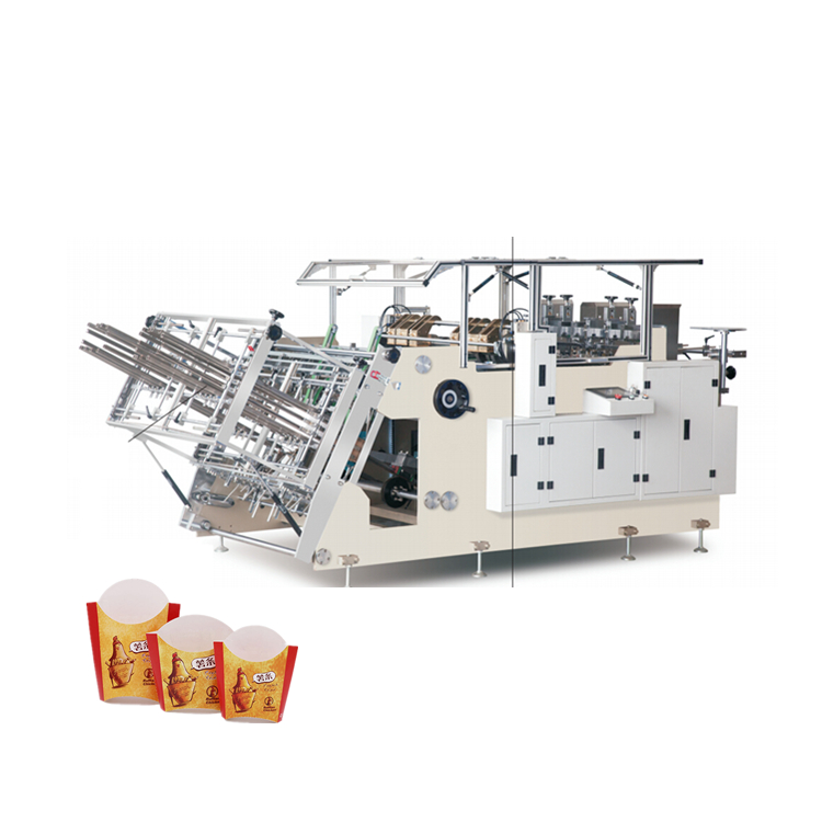 Automatic High Speed Adhesive Glue Sealing Carton Forming Machine Hamburger Box Maker Equipment