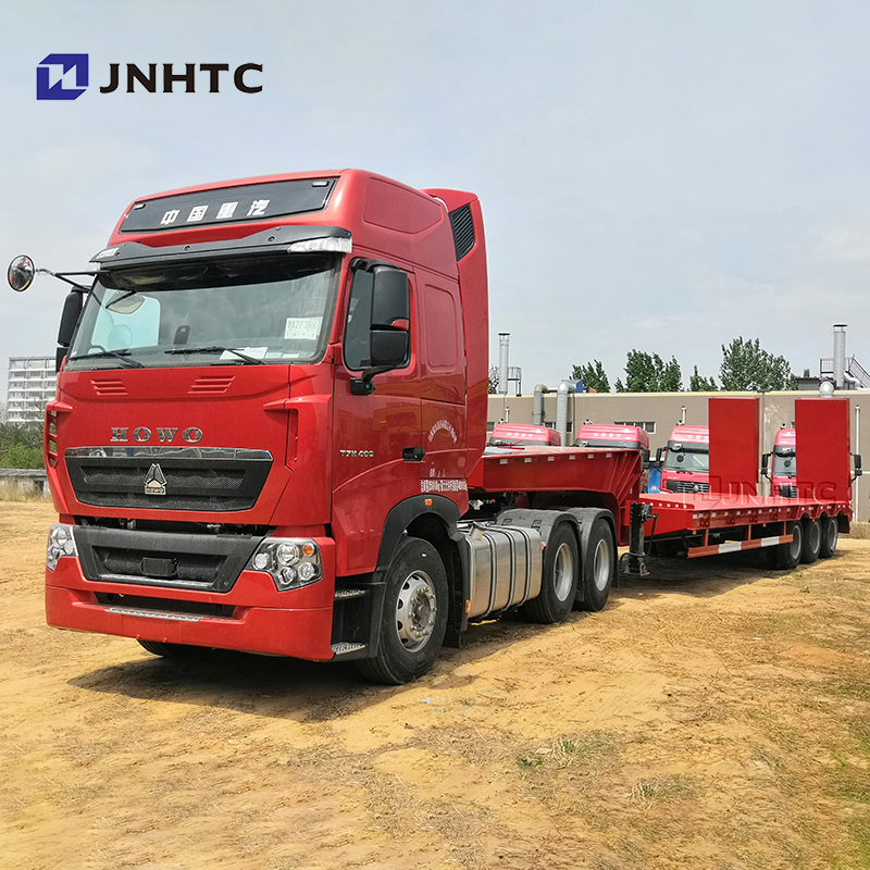 2 or 3 axles low bed truck trailer lowbed truck trailer