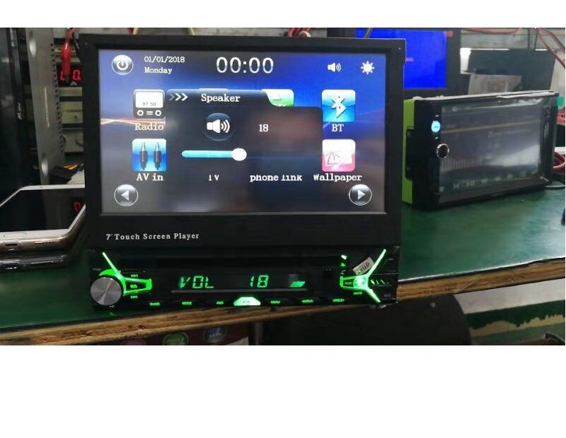 Автомобильный MP5-плеер с 7-дюймовым сенсорным экраном MirrorLink 1 DIN