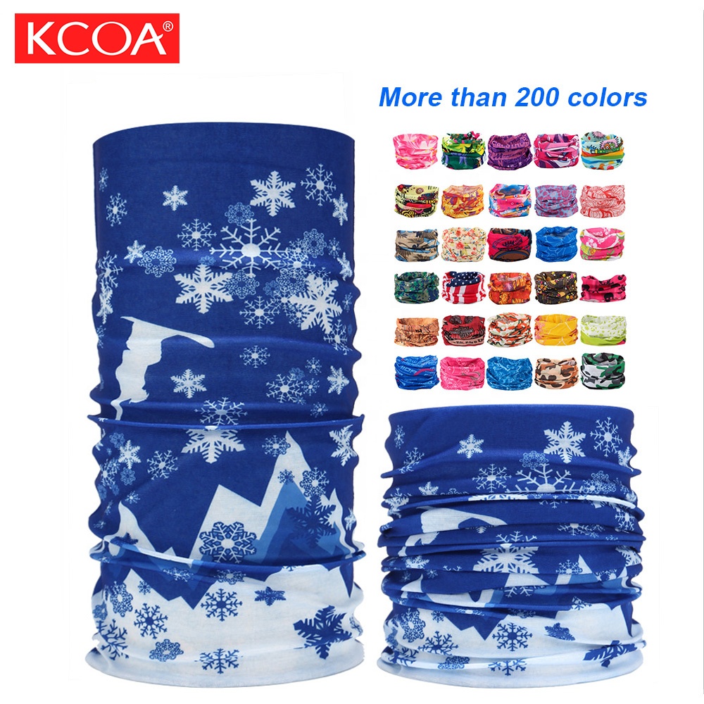 Kcoa 100% из дышащего полиестра для глаз, модные, для езды на мотоцикле, разноцветный бесшовные лицом бандана маски для лица