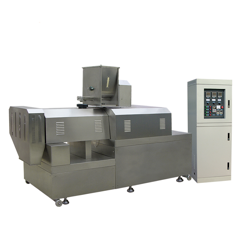 fried snack pellet production machinery double screw extruder bugles chips frying machine
