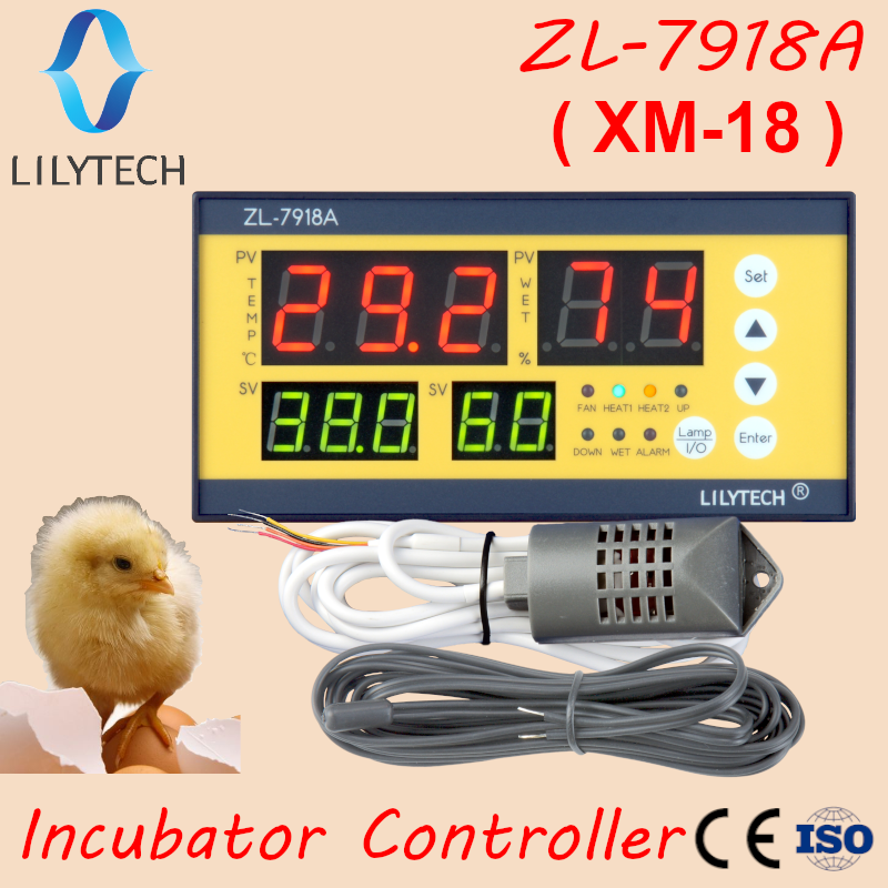 ZL-7918A, контроллер инкубатора для яиц, XM-18 контроллер cincubator, контроллер температуры и влажности для инкубатора, Lilytech