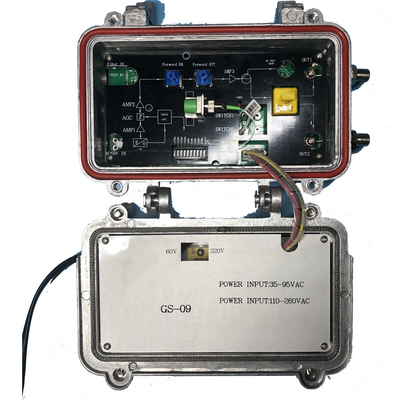 Высокопроизводительный оптический приемник CATV HFC Outdoor FTTB, узел 2, выход CATV, оптический приемник Utra low AGC OR300 hensure