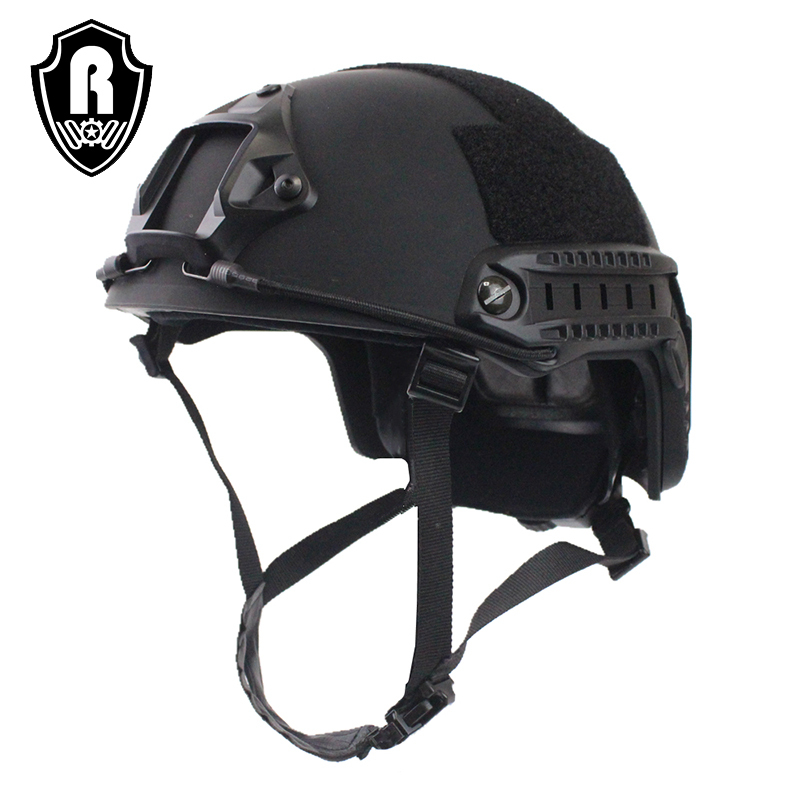 Custom Black Protective Paintball Wargame Equipment Combat Helmets Tactical FAST Helmet