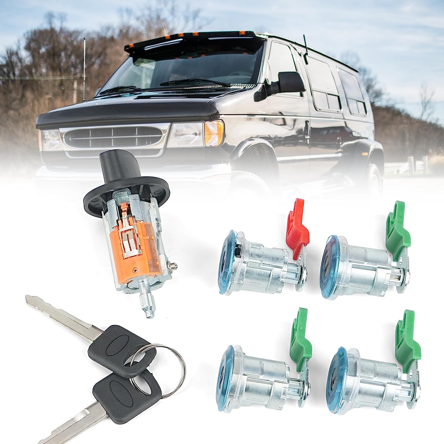 703369 цилиндр замка зажигания для 1997-2020 Ford Econoline E150 E250 E350 фургон дверной замок и ключ