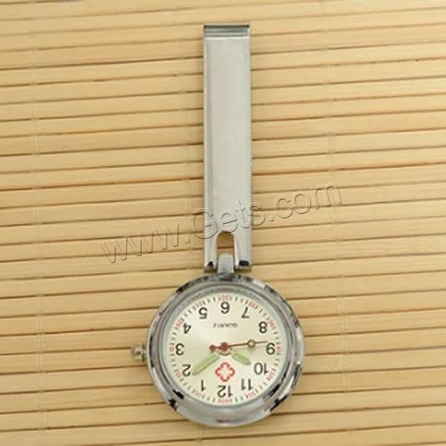 nurse watch Zinc Alloy Glass & Iron Japanese movement platinum color 10M waterproof luminated nurse pocket watch 990384