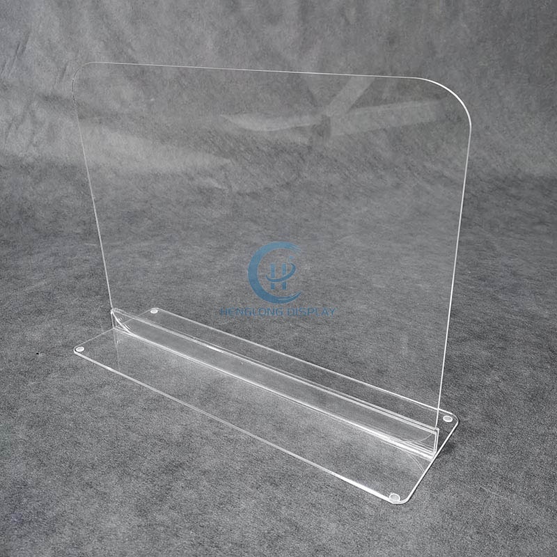 Clear plexiglass office partition lashes & facial screen sneeze guard acrylic shield