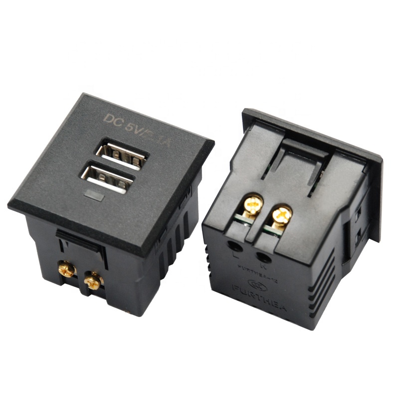Card type embedded USB charging power adapter desktop power socket