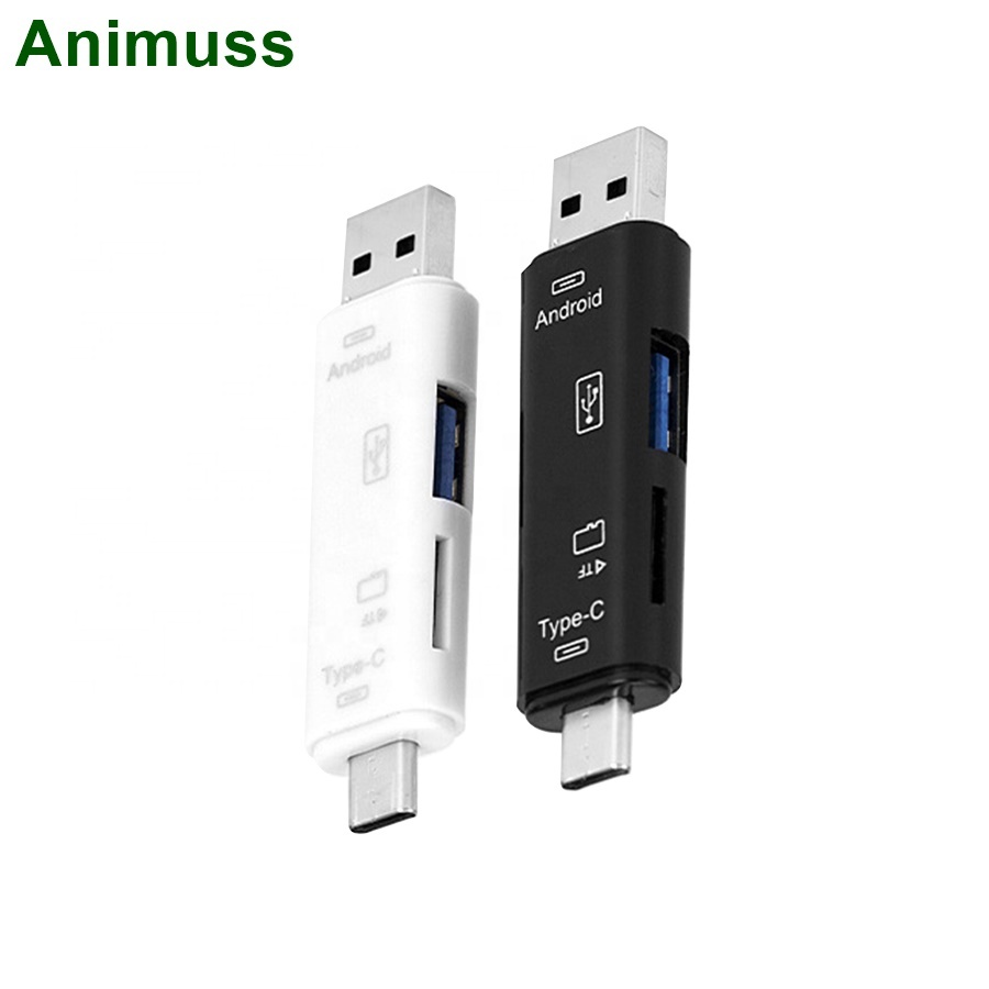 ANIMUSS все в 1 USB 3,1 OTG кардридер SD TF Micro SD кардридер Type C USB C Micro USB поддержка памяти Mac10 Win7/8/xp/vista