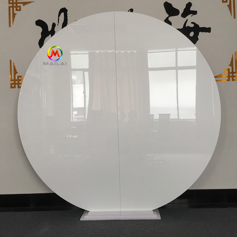 High Quality White Round PVC Iron Plinth & Backdrop Wedding Display Stand