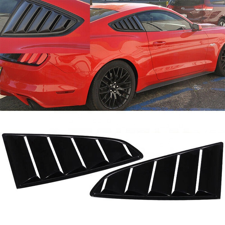 Черные жалюзи для заднего бокового окна 15-20 Ford Mustang, 2 шт.