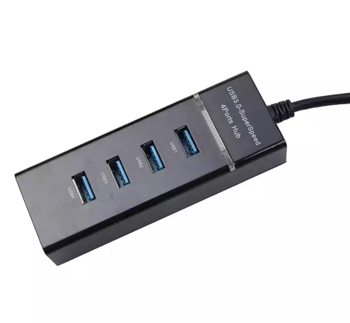 Прямая продажа с фабрики USB3.0 hub Высокоскоростной 4-портовый USB3.0 USB2.0 док-станция USB 4-портовый концентратор со светодиодной подсветкой из 30 см кабель для настольных ПК ноутбук