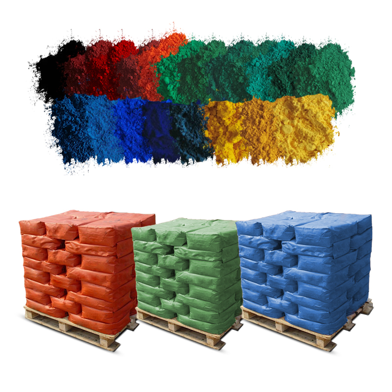 895 Iron Oxide Pigment Powders Deep Red Green Blue