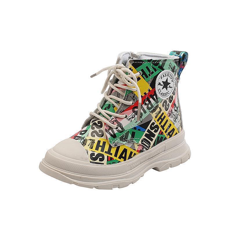 Shangzhou OEM Bottes pour enfants New Arrival Spring Autumn Graffiti Boys Children's Boots