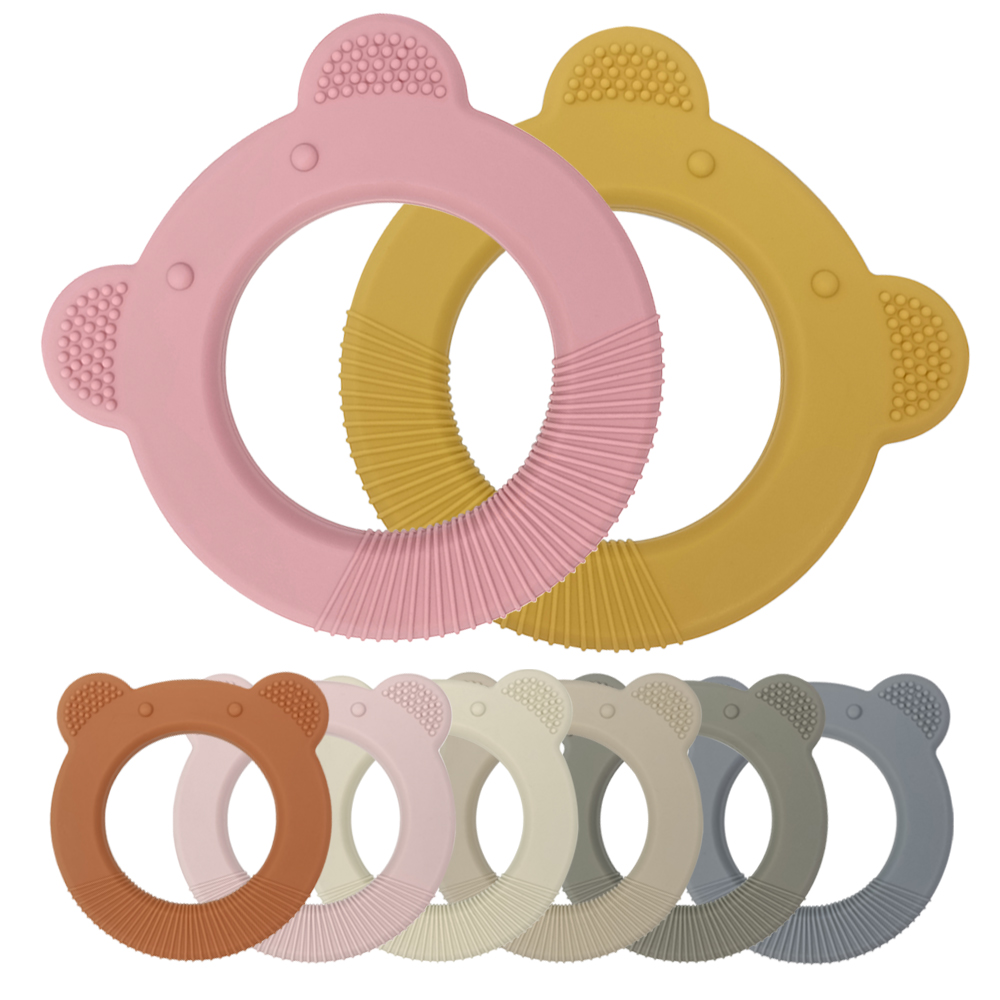 Baby Silicone Teether Toy Infant Sore Gums Pain Relieve Teething Discomfort Factory Price OEM ODM logo With Low MOQ