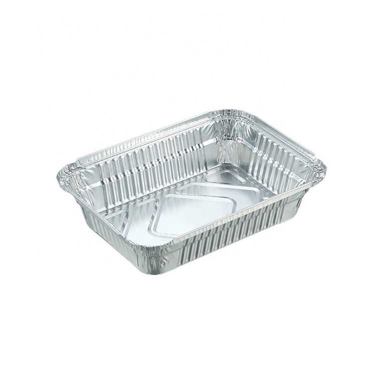 Customizable Size Foil Container Rectangle Shape Foil Container Food Grade Foil Container