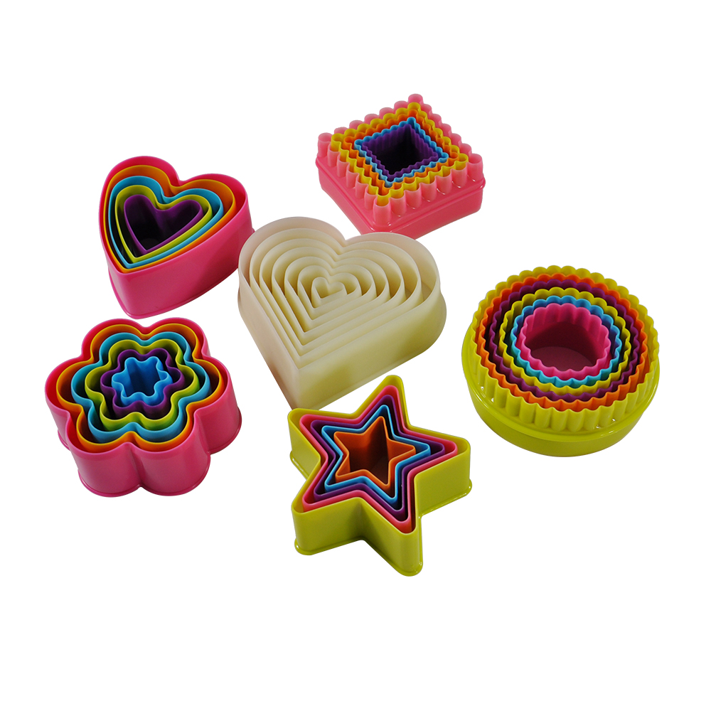 5 pcs cookie cutter set  biscuit cutter set  multi-size sandwich fondant cake fruit vegetable shapes cutter set