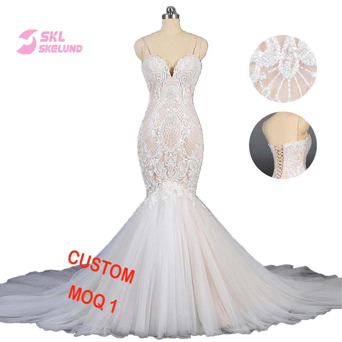 Wholesale Custom Wedding Dresses Sexy Women Customize Bridal Gowns Sleeveless Mermaid Wedding Dresses