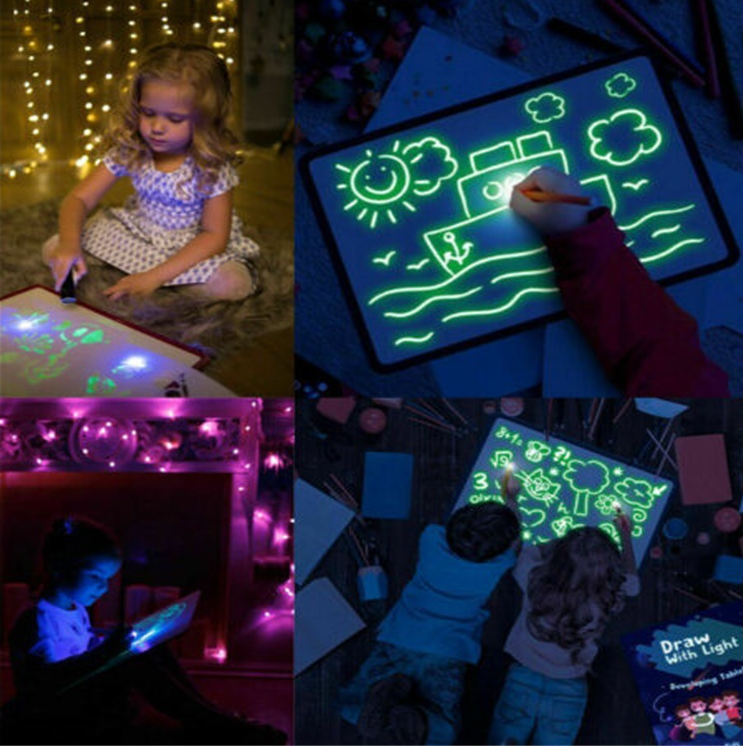 Drawing board for kids with lights drawing board toy drawing board book