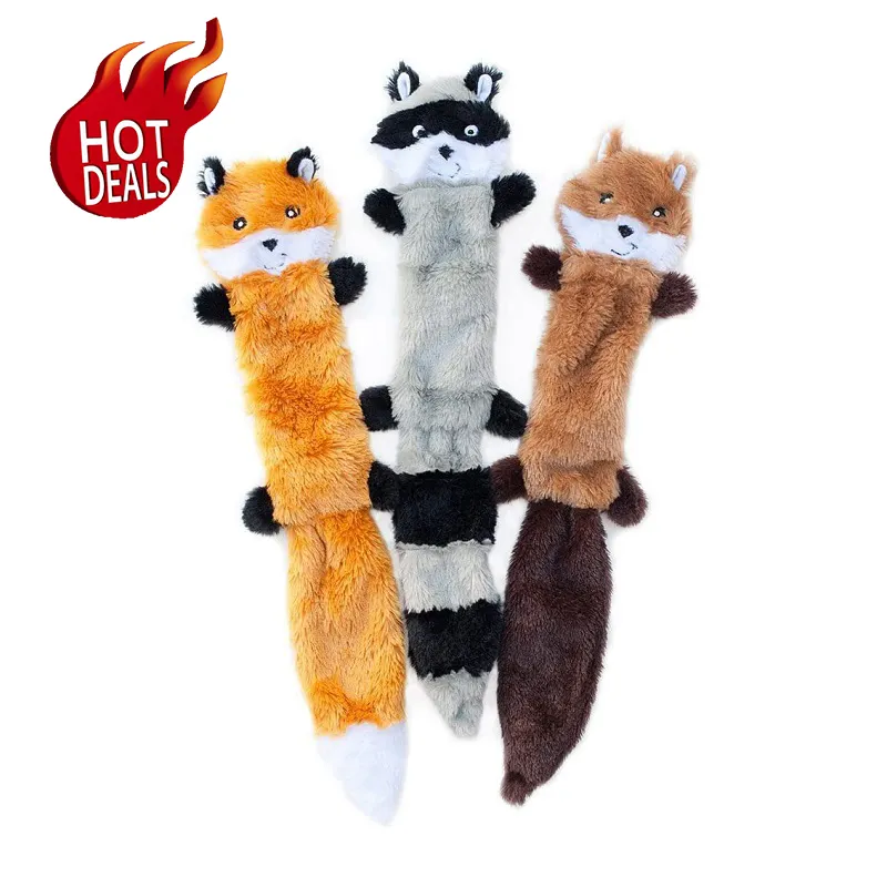 OEM Interactive No Stuffing Puppy Cute Squeeky Funny Stuffed Soft Eco New Hemp Plush Dog Toy Squeaky Plush Manufactur In China