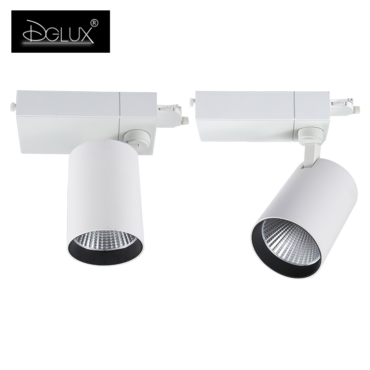 DGLUX OEM ODM шоу комнатный алюминиевый корпус регулируемый COB 20 Вт 30 Вт 40 Вт светодиодный Трековый светильник