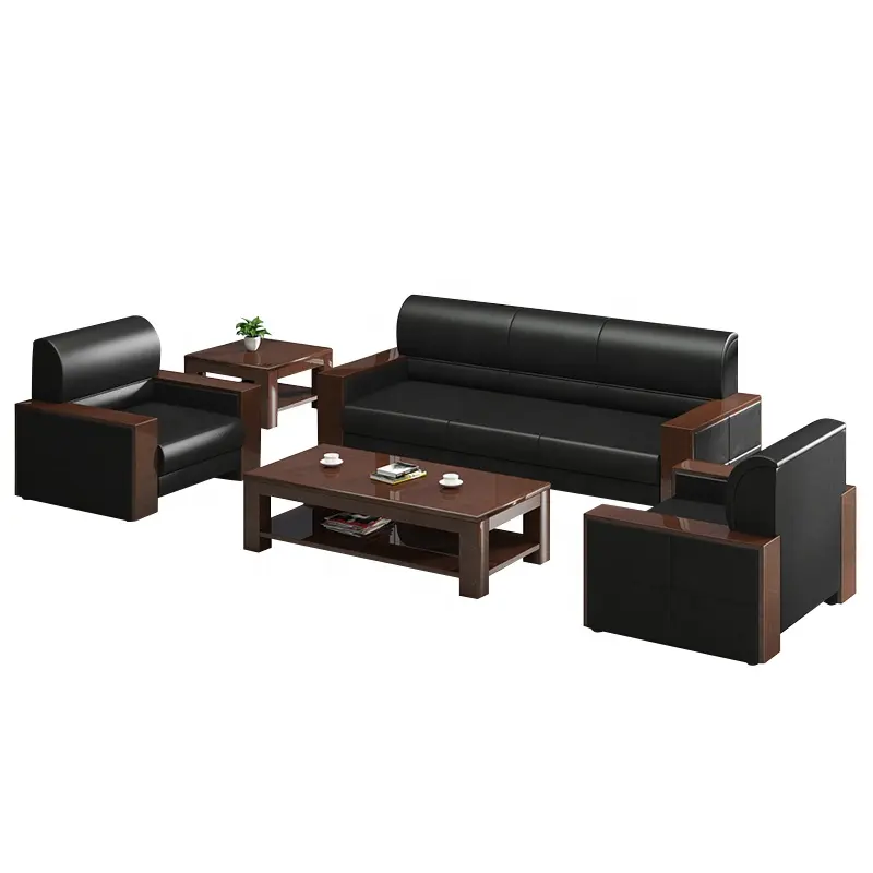 Wholesale Comfortable Modern Pu Leather Manager Room Office Sofa Set