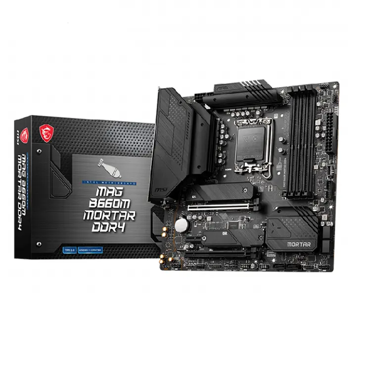 MSI B660M Mortar ddr4 mother board  mATX,LGA 1700 Support CPU 12400/12400f/12600k/12700/12700k