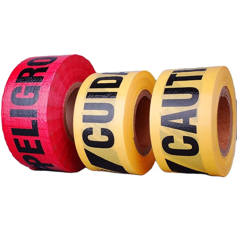 Colored Print Safety Danger Caution Signal Plastic Barrier Warning Tape