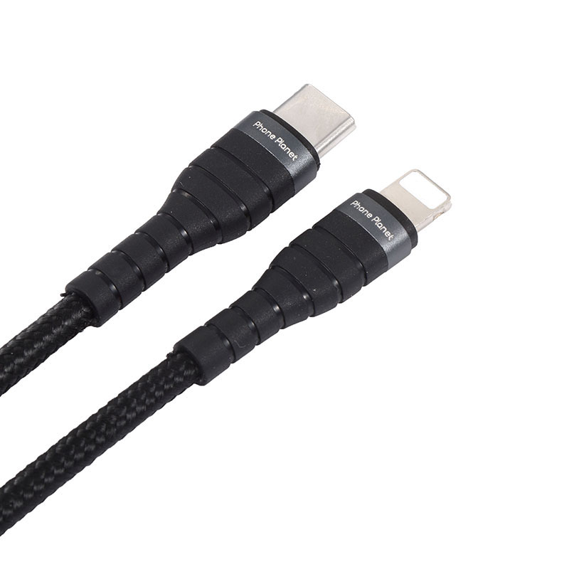 Phone Planet New Product 1.2M 2M Aluminum Alloy PP Yarn Braid PD Fast Charging For I-phone Cable PJ-CL-002