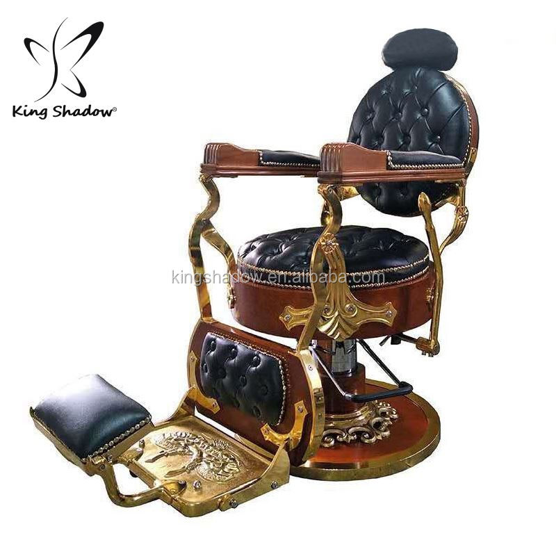 Kingshadow Горячая парикмахерская оборудование Античная Парикмахерская стулья парикмахера + стул для продажи