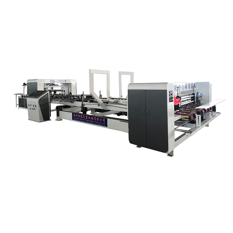 Automatic Box Folder Gluer Machine With Crash Lock Bottom