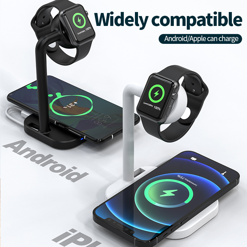 New Design Fast Qi Wireless Charger 2 in 1 Wireless Phone Charging For Apple Watch For IPhone