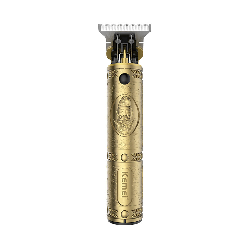Перезаряжаемая Регулируемая электробритва для волос Golden KM700b из углеродистой стали с металлическим корпусом