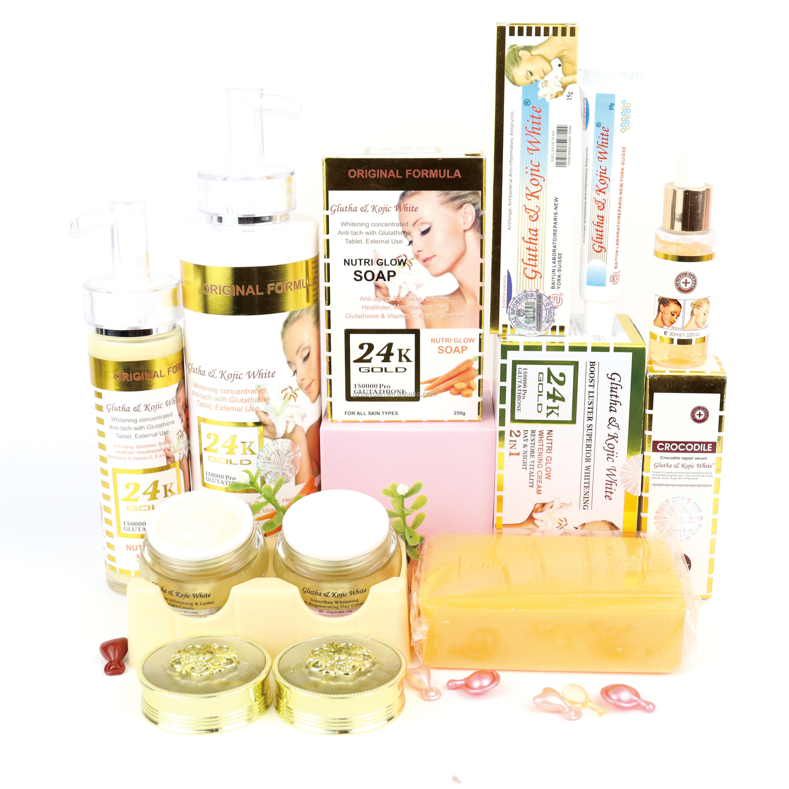 50000 Pro Glutathion Nutri лосьон для тела сыворотка крем мыло отбеливание набор 6 в 1 красота кожа caer тело белый