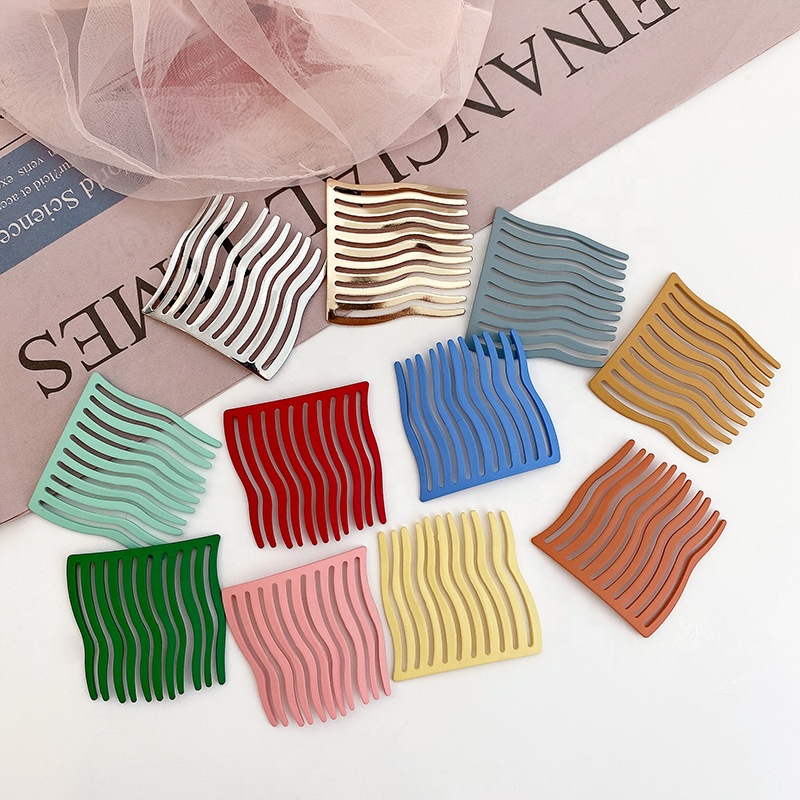 Wholesale 4CM Small Mini Traceless Hair Pin Accessories Brush Control Slide Edge Bang Style Metal Jaw Twist Hair Combs Hair Fork