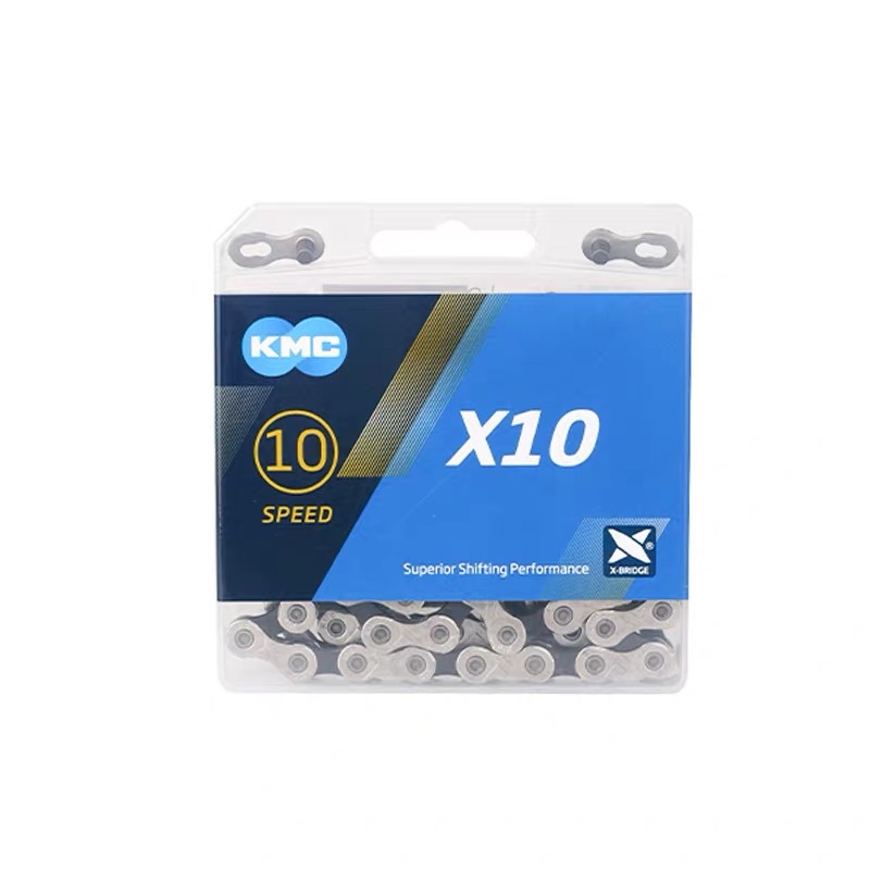 Велосипедная цепь KMC X10, модель 8 9 10 11 скоростей X8 X9 X10 X11 для горного и дорожного велосипеда, цепь на 10 скоростей
