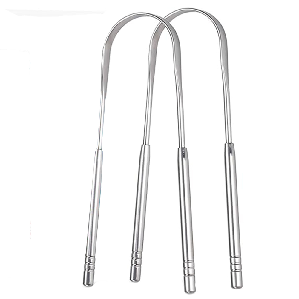 Hot selling stainless steel oral care tongue cleaner tongue scraper for hygiene odor scraper scraping