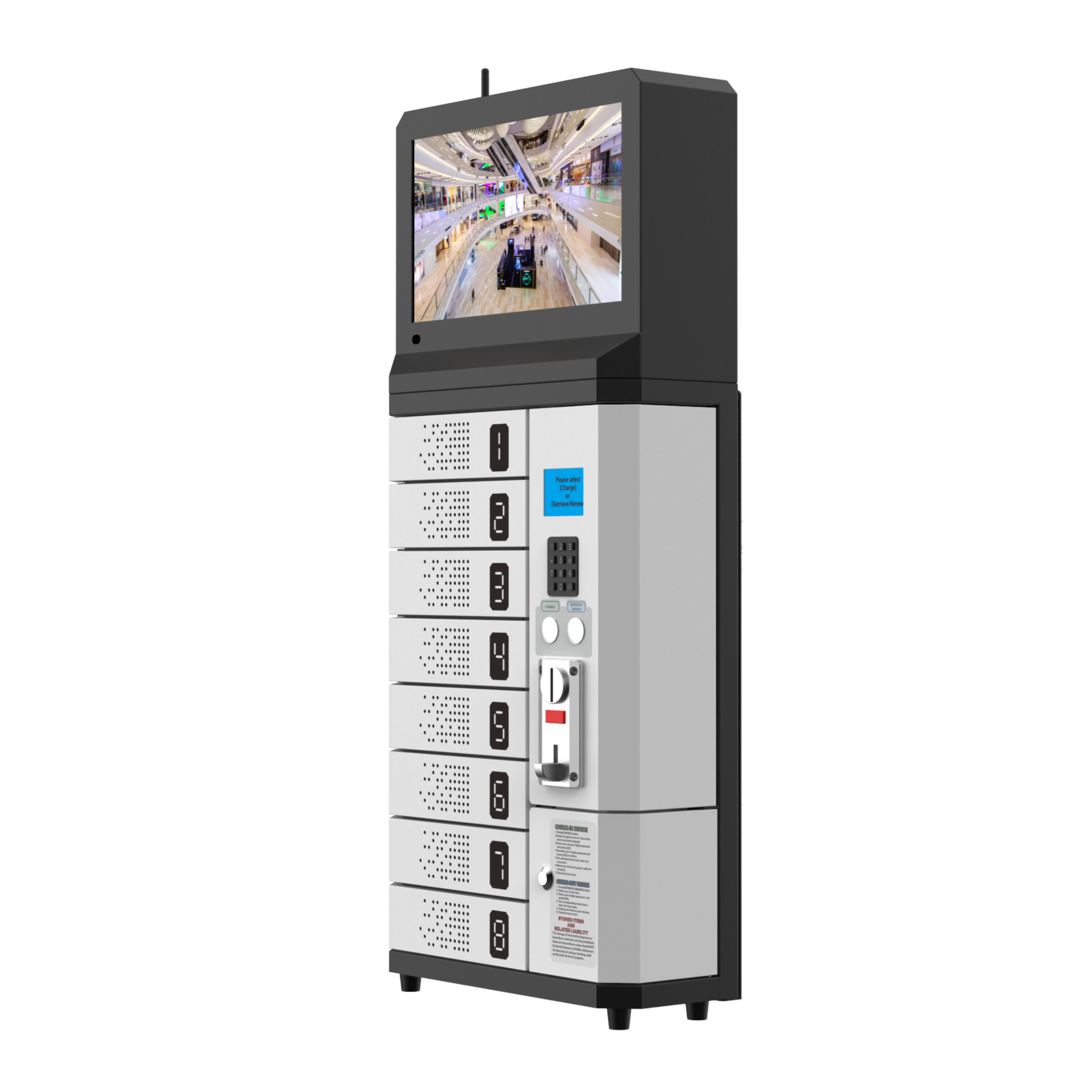 Pilot 8 Boxes Charging Locker sterilizer mobile charging locker machine phone charging locker