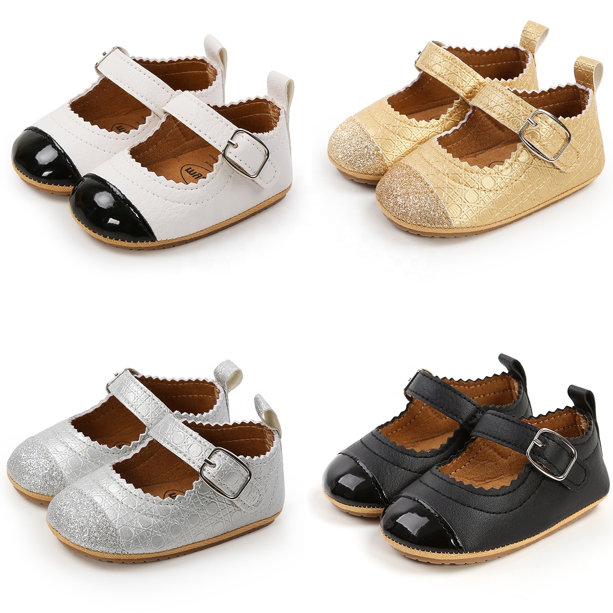 Designer Hard Sole Bling Baby Newborn Infant Branded Vintage Toddler Girl Shoes