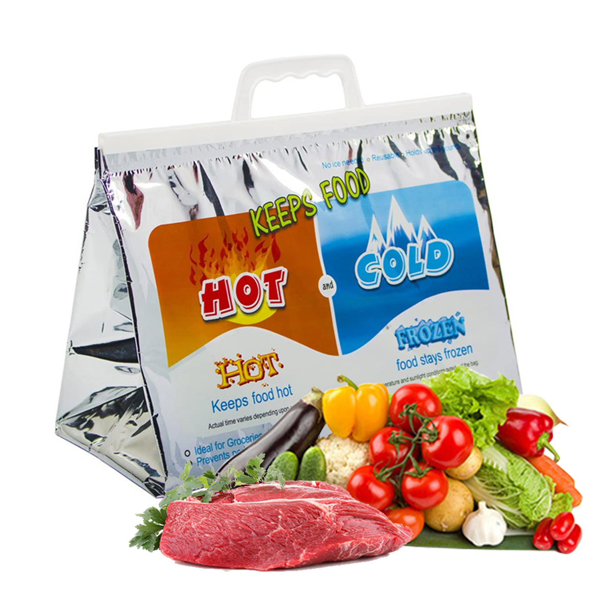 Cheap Customized Non-Toxic Convenient Plastic Insulated Cooler Bag for Grocery Shopping