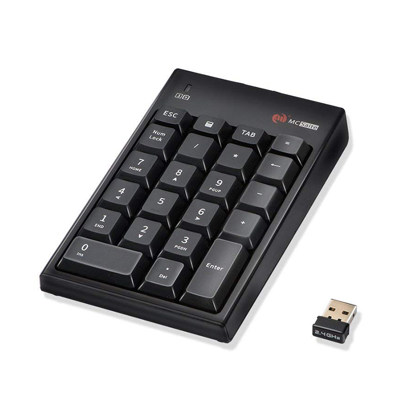 Беспроводная цифровая панель, портативный тонкий мини-USB 2,4 ГГц, 22 клавиши, цифровая клавиатура для счета финансов