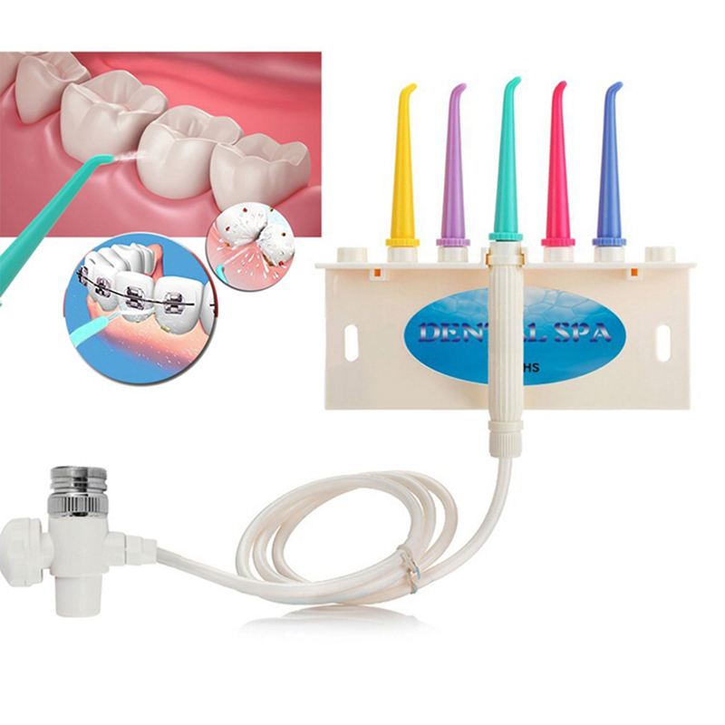 Wall-mounted household multi-function connection faucet flushing device water flossing tooth cleaner family set OEM