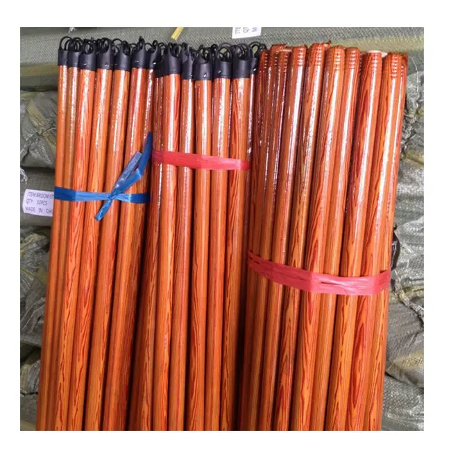 Manufacture brooms wooden handle pvc coated wooden broom sticks household Brooms & Dustpans with reasonable price Italian thread