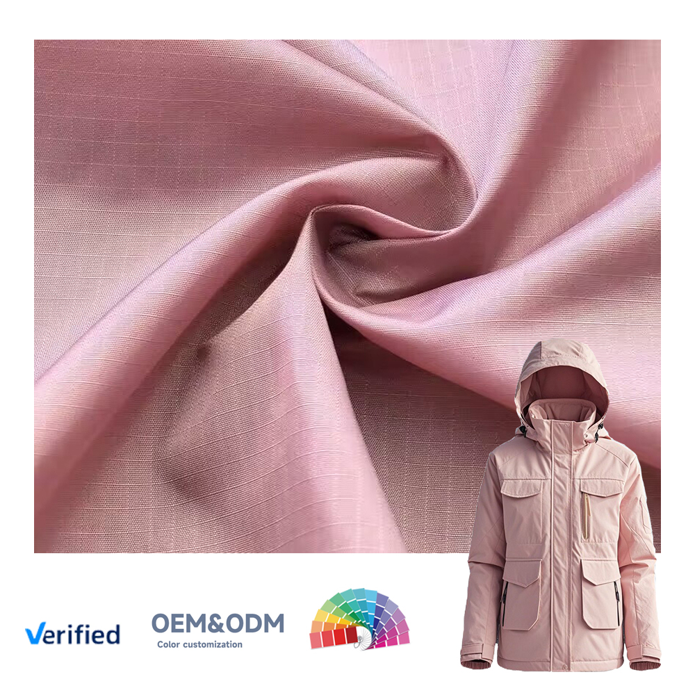 The down jacket waterproof and windproof fabric can be customized with color logo