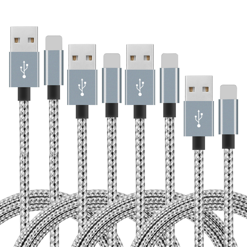 Плетеный Usb-кабель для быстрой зарядки и передачи данных с логотипом Oem, 1 м, 2 м, 3 м, 3 фута, 6 футов, 10 футов, кабель для Iphone