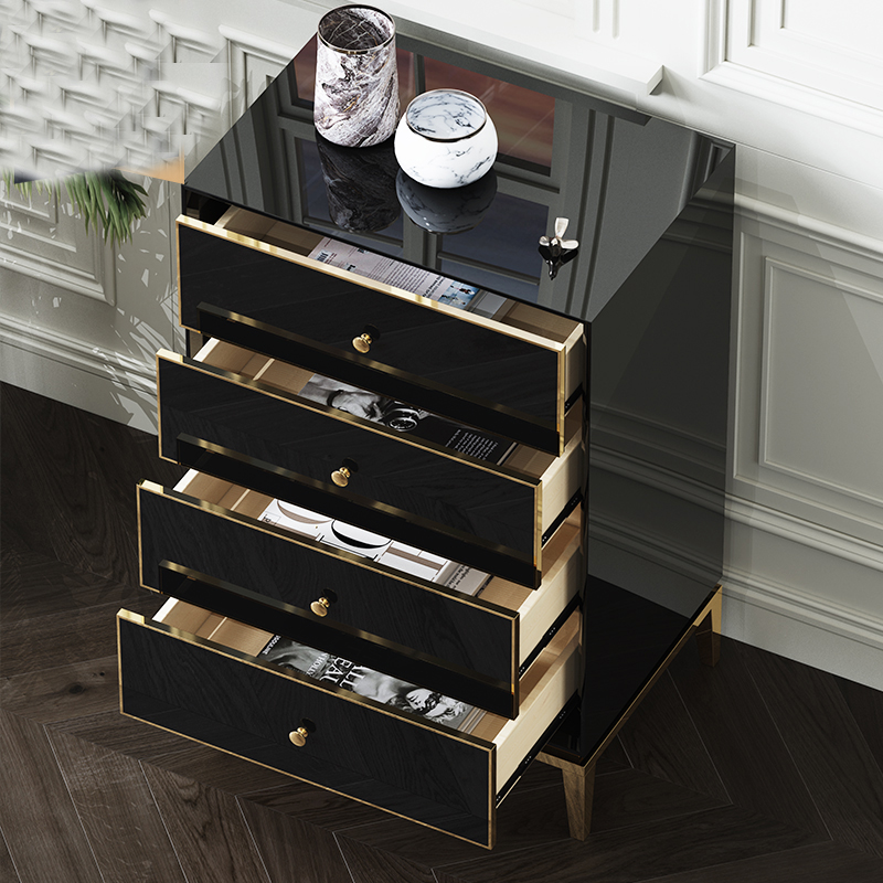 High Quality Black Sideboard Cabinet With Drawers European Style