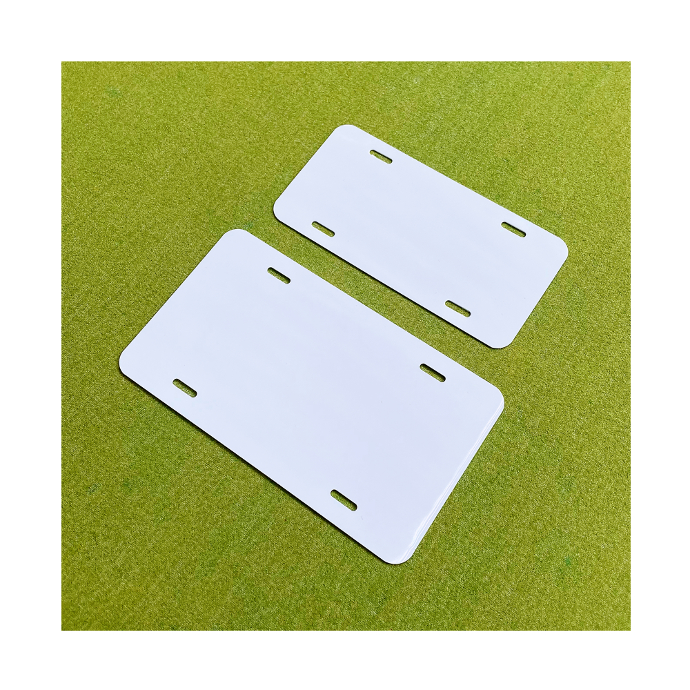 White Sublimation License Plates Blanks for Auto Car 12"X6"x.025" 4"X7"X.025" 3"x6"X.025"